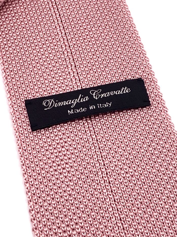 Cravatta di maglia unita - 100% seta - immagine 2