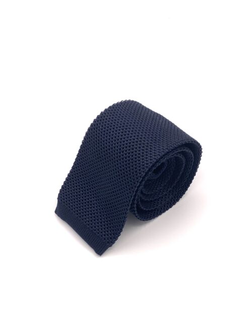 Cravatta di maglia unita - 100% seta