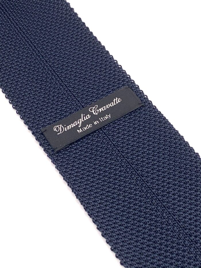 Cravatta di maglia unita - 100% seta - immagine 3