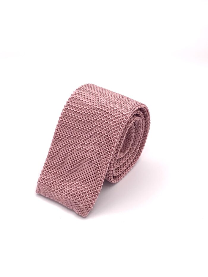 Cravatta di maglia unita - 100% seta - immagine 4