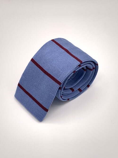 Cravatta di maglia a righe - 100% Seta