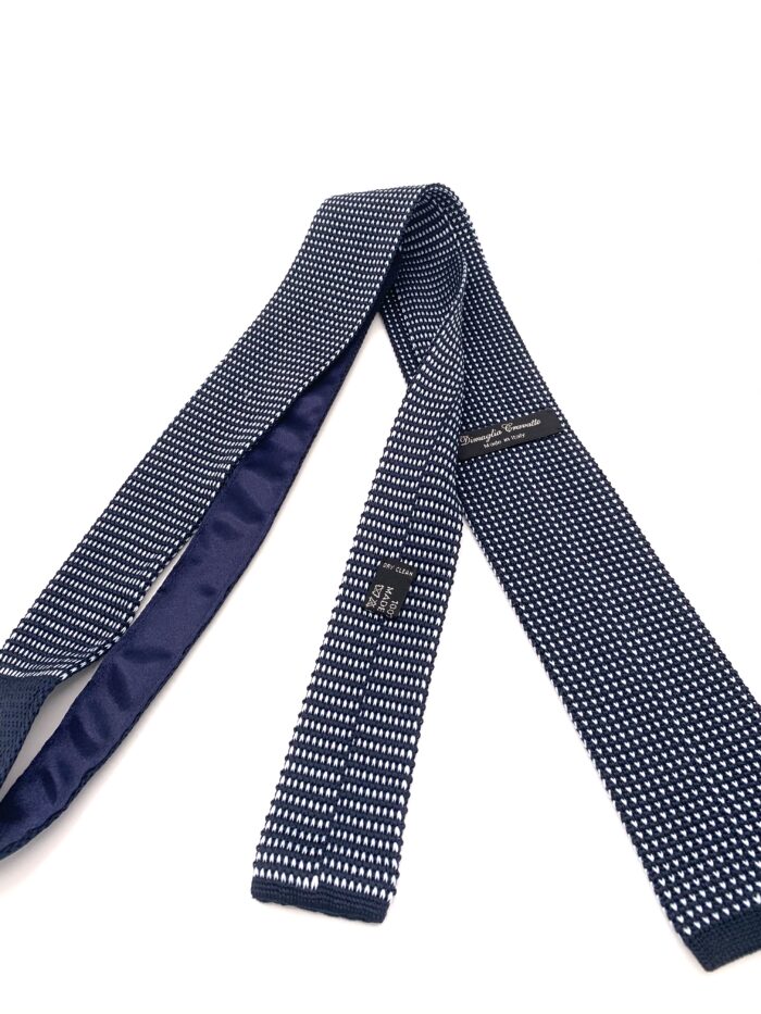 DIMAGLIA - cravatta di maglia blu azzurro retro