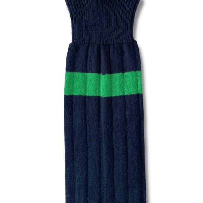 Calza lunga blu con Riga verde - immagine 3